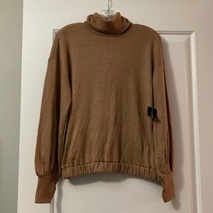 INC International Concepts Sweater Baked Clay/Light Brown NWT! Sz S